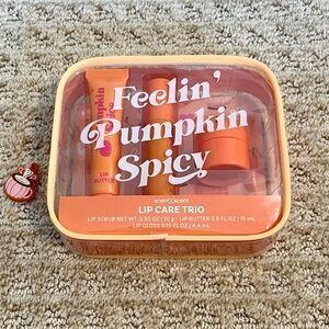 NEW Pumpkin Spice Lip Care Trio scentXscent Scrub, Butter & Gloss Feelin' Spicy
